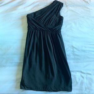 Shoshanna Silk Ruched One Shoulder Dress
